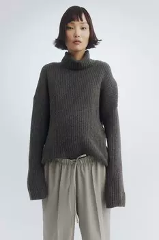 Мама до и после муслиновых брюк H&M, серый