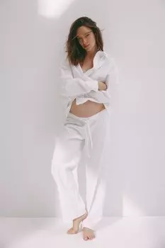 Мама до и после пижамных штанов H&M, белый