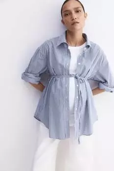 Мама до и после поплиновой блузки H&M, мультиколор