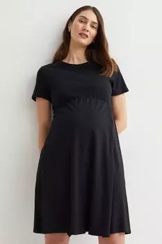 МАМА Хлопковое платье H&amp;M, черный