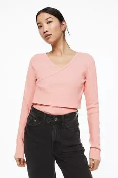 MAMA Хлопковый топ для кормления H&amp;M, пудрово-розовый