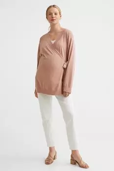МАМА Кардиган-конверт H&amp;M, бежево-розовый