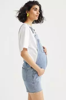 МАМА Комбинезон шорты H&amp;M, синий деним