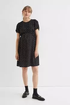 МАМА Короткое платье H&amp;M, черный/точки