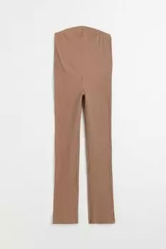 MAMA Леггинсы в рубчик H&amp;M, темно-бежевый