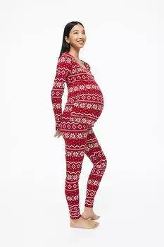 Мама пижамы H&amp;M, красный/узор