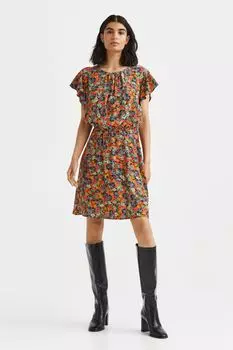 МАМА Платье для кормления H&M, бордовый/маленькие цветы