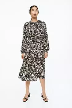 МАМА Платье для кормления H&amp;M, черный/маленькие цветы