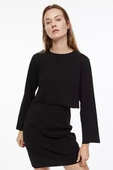 MAMA Платье для кормления в рубчик H&amp;M, черный