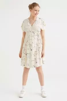 МАМА Платье-конверт H&amp;M, кремовый/цветы