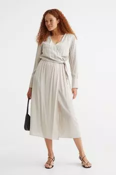 МАМА Платье-конверт H&amp;M, светло-серый бежевый