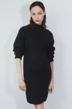 Мама платье рельефной вязки с водолазкой H&M, черный