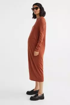 МАМА Платье с длинными рукавами H&amp;M, коричневый