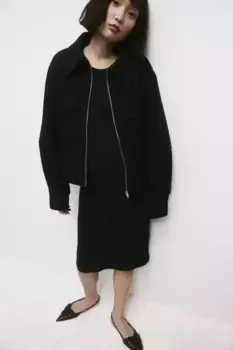 Мама платье в рубчик H&M, черный