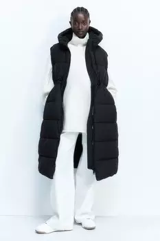 Mama пуховик с капюшоном H&M, черный