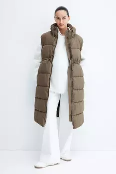 Mama пуховик с капюшоном H&M, зеленый
