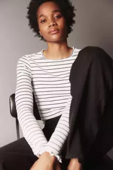Мама рубашка для кормления до и после H&M, черный