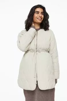 МАМА Стеганая куртка H&M, светло-бежевый