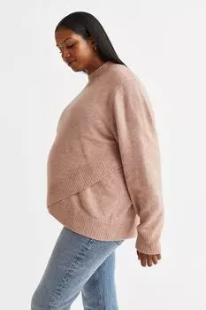 MAMA свитер для гольфа Before &amp; After H&amp;M, светло-розовый меланж