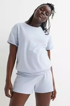 MAMA Толстовка с короткими рукавами H&amp;M, светло-синий