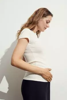 MAMA Топ из 2 предметов в рубчик и хлопок H&M