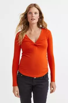 MAMA Топ с завязками H&amp;M, красный