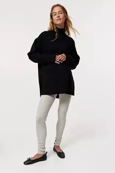 МАМА Трикотажные леггинсы в рубчик H&M