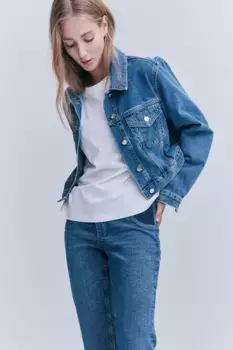 Mama узкие прямые низкие джинсы H&M, синий