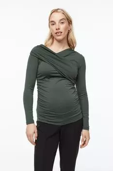 МАМА жатый топ H&amp;M, темно-зеленый