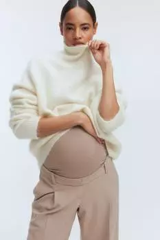 Мамины широкие элегантные брюки H&M, бежевый