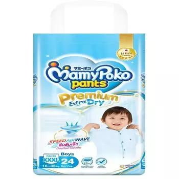 Mamy Poko Брюки Premium Extra Dry Boy, размер XXXL, 24 года, Blue