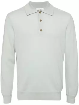 Man On The Boon. кашемировый джемпер с воротником поло, синий