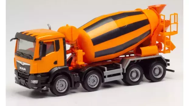 Man tgs nn бетономиксер 4-осный, муниципальный оранжевый Herpa