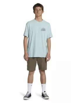 MANCHES COURTES Sun Up Billabong, Футболка с принтом светло-синий