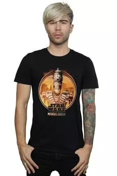 Мандалорская футболка в рамке IG-11 Star Wars, черный