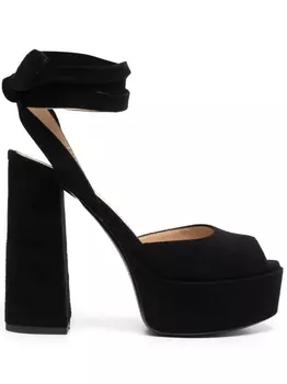 Manebi босоножки с завязками, черный