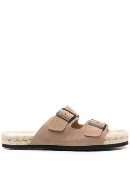 Manebi сандалии с пряжками, коричневый