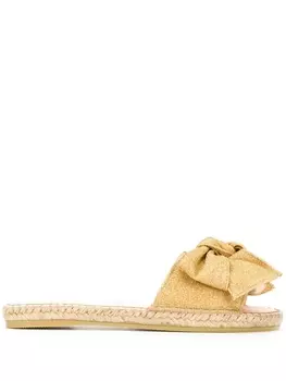Manebi шлепанцы-эспадрильи, золотистый