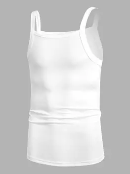 Manfinity Homme, мужская однобортная рубашка, однотонная, из ребристой трикотажной ткани, белый цвет