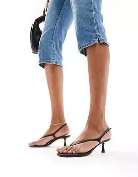 Mango – Черные босоножки на каблуке