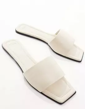 Манго = слайдер из кожи белого цвета =f