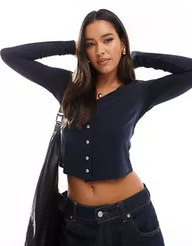 Mango – темно-синий кардиган на пуговицах