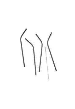 MANHATTAN LOUNGE Соломинки для питья из нержавеющей стали с кисточкой Butlers, schwarz