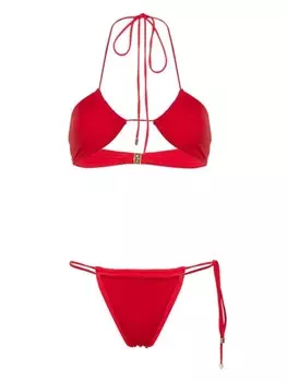 Manokhi бикини с вырезом халтер, красный