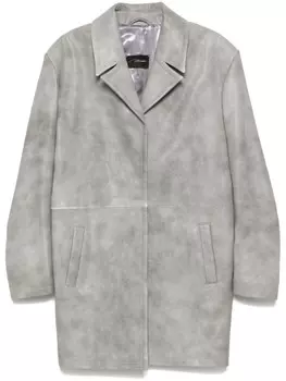 Manokhi кожаное пальто, серый