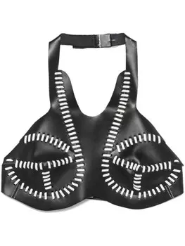 Manokhi кожаный топ, черный