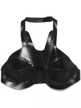 Manokhi кожаный топ, черный