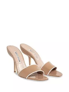 Manolo Blahnik 105-мм мюли Хеламу, нейтральный цвет