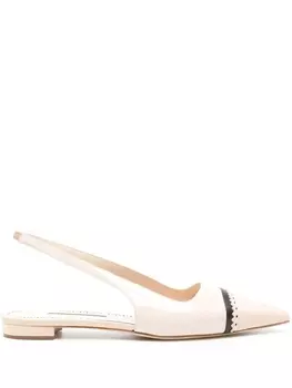 Manolo Blahnik балетки Tuxa, нейтральный цвет