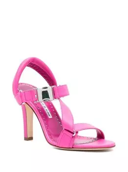 Manolo Blahnik босоножки с пряжками, розовый